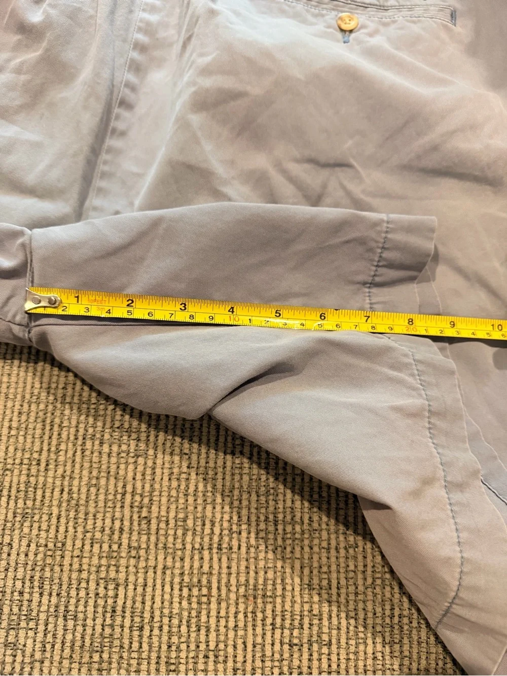 Polo by Ralph Lauren Men's Tyler Pleated Short Chinos in Light Blue Size 40 Golf